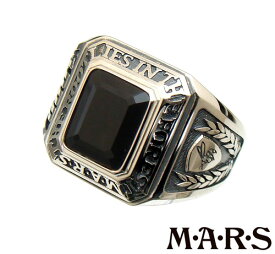 M・A・R・S マーズ mars M.A.R.S M1738R ブラック オニキス カレッジ リング 指輪【ギフト包装-対応】