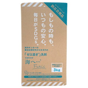 【マラソン限定!100円クーポン!学割2倍!】がんこ本舗 洗濯洗剤 海へ…Fukii 詰替BOX 3kg すすぎゼロ エコ洗剤 生分解性