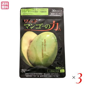 亀山堂 ワイルドマンゴーの力 60粒 機能性表示食品 3袋セット エラグ酸 ダイエット サプリ 送料無料