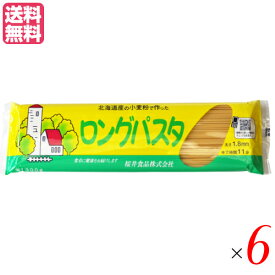 パスタ ロングパスタ 乾麺 国内産 ロングパスタ（北海道産小麦粉） 300g 6個セット 桜井食品 送料無料