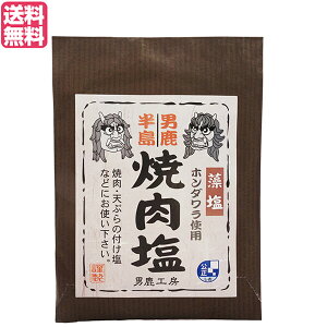 【10/30(木)限定!楽天カードでポイント8倍!】塩 天然塩 食塩 男鹿半島 焼肉塩 40g 男鹿工房 送料無料