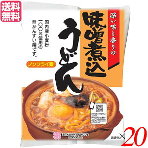 【10/30(木)限定!楽天カードでポイント8倍!】うどん 国産 桜井食品 味噌煮込みうどん 94g 20袋セット 送料無料