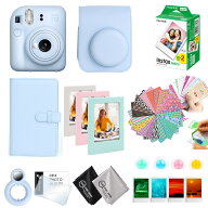 ［ギフトBOX 10点セット］ 富士フイルム チェキ instax mini12 本体 フィルム20枚 カメラケース［パステ…