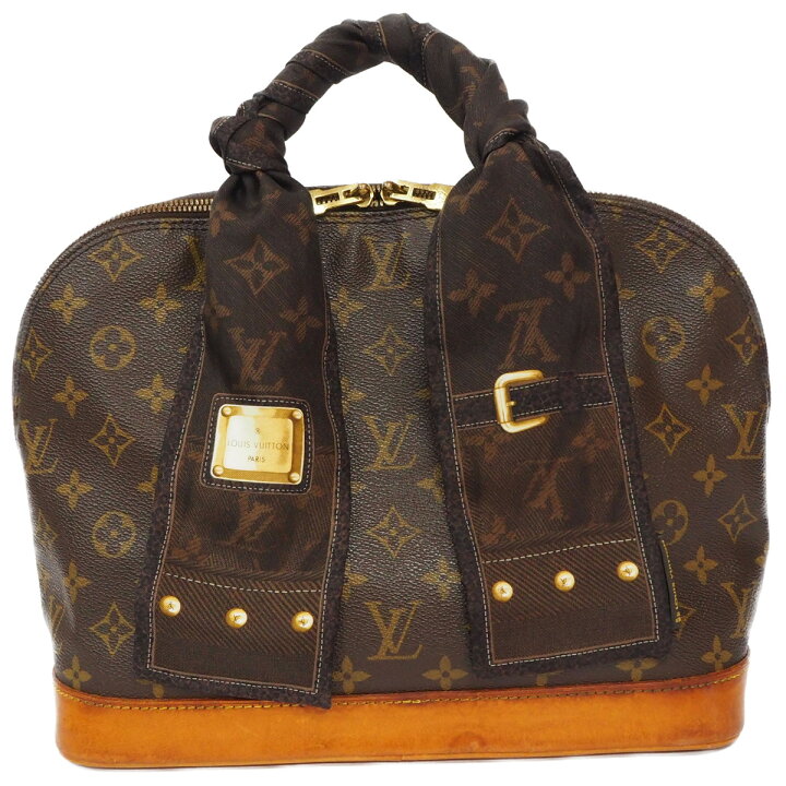 楽天市場 中古 良い Louis Vuitton ルイ ヴィトン モノグラム ニューデニムツイリー スカーフ バンドー レディース シルク 茶色 M Zerosix