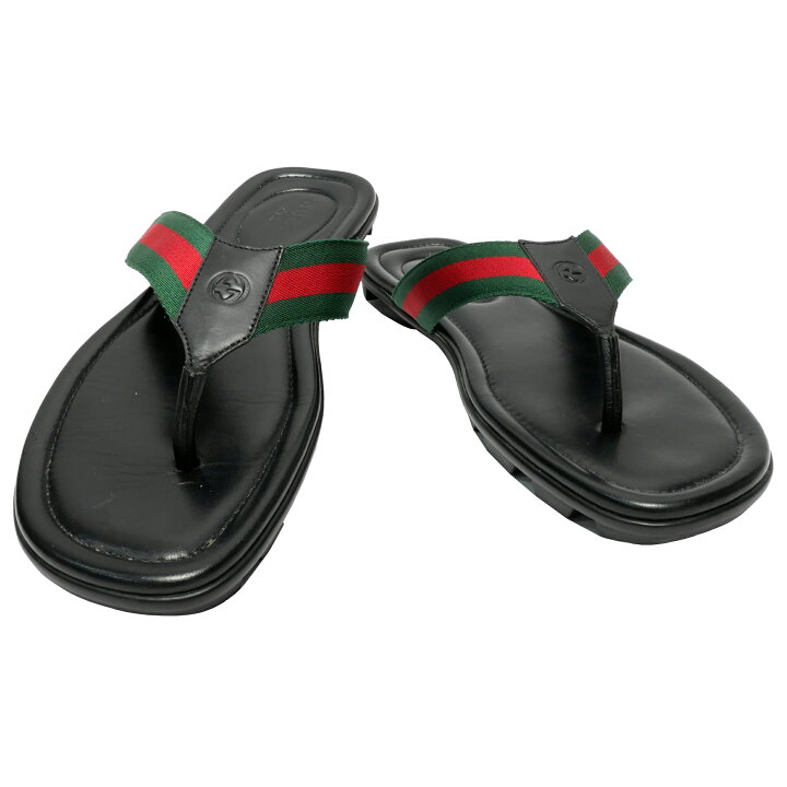 楽天市場】【中古】【良い】 GUCCI グッチ ウェブ＆レザー トング  