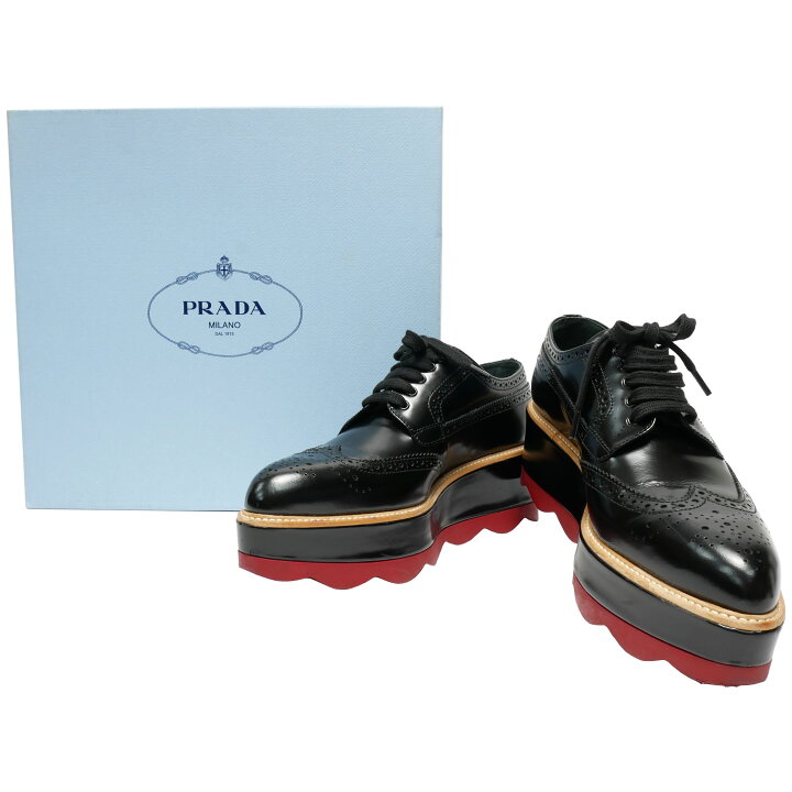 楽天市場】【中古】【良い】 PRADA プラダ プラットフォーム シューズ 