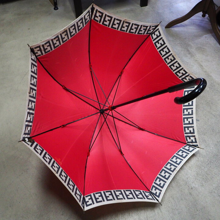 FENDI フェンディ 赤 雨傘 傘 希少品 ズッカ柄 （楽天市場】【中古  