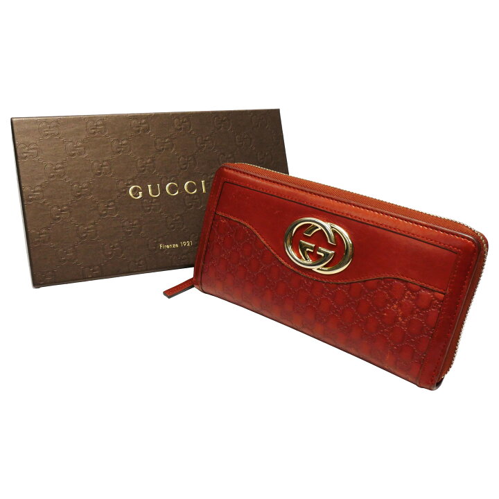 楽天市場】【中古】【良い】 GUCCI グッチ マイクログッチシマ 財布 長  