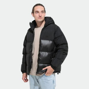 AfB_XIWiX adidas Originals 傫TCY܂ M`6XO _E t[htubN pt@[WPbg DOWN REGEN HOODED BLOCK PUFFER JACKET GE1324 BLACK