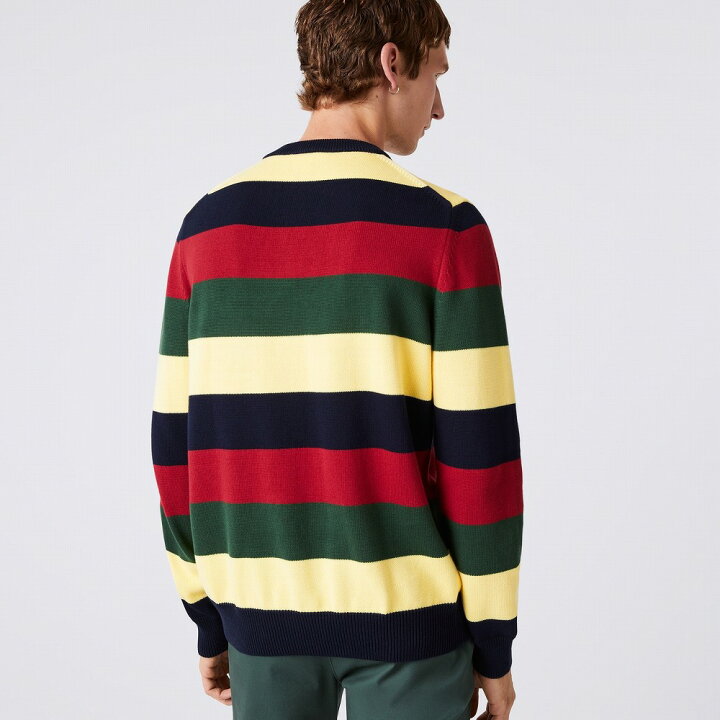 楽天市場】ラコステ LACOSTE ボーダーオーガニックコットンニット 