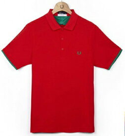 フレッドペリー ポロシャツ M2289 A71 CONTRAST BOUND POLO SHIRT PROCESS RED