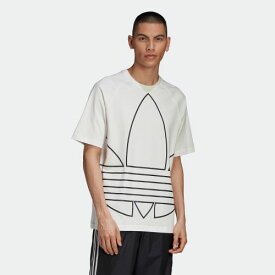 アディダスオリジナルス adidas Originals 大きいサイズまで ビックトレフォイルTシャツ BIG TREFOIL OUTLINE T-SHIRT GE6230 WHITE