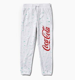 ダイヤモンドサプライ Diamond SUPPLY コカ・コーラコラボパンツ スウェットパンツ ストリート メンズ Diamond SUPPLY CO. x COCACOLA A19DMBD057S PAINT SPLATTER SWEATPANTS WHITE