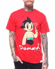 ダイヤモンドサプライ Diamond SUPPLY CO. × ASTRO BOY 鉄腕アトムプリントTシャツ 半袖Tシャツ ストリート メンズ C18DMPA062S ASTRO BOY ASTRO BOY GEMSTONE TEE RED