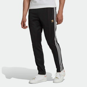 (AfB_XIWiX) adidas Originals xbPoEA[ gbNpc W[W Xg[g HK7403 BECKENBAUER TRACK PANTS BLACK × WHITE × GOLD METALLIC