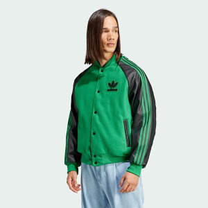 AfB_XIWiX adidas Originals 傫TCY3XL SST {o[WPbg h ʋΒʊw Xg[g Y MENS SST BOMBER JACKET EA084 HZ0696 GREEN × BLACK