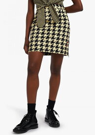 フレッドペリー ギンガム柄 ハウンドトゥーススカート ミニスカート レディース SE2005 J96 WOMEN AMY WINEHOUSE HOUNDSTOOTH PENCIL SKIRT ICED YELLOW