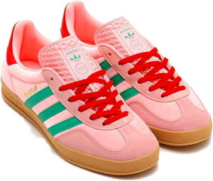 (AfB_X IWiX) adidas Originals K[ ChA ʋΒʊw Xg[gt@bV fB[X JI2713 WOMENS GAZELLE INDOOR COURT GREEN × GLOW PINK × GUM