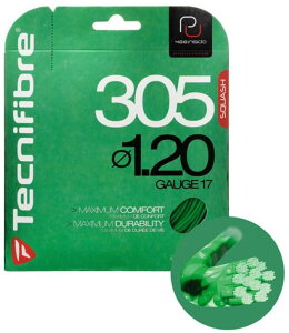 スカッシュ ストリング スカッシュ ガット Tecnifibre(テクニファイバー)スカッシュストリング 305 SQUASH(φ1.20)グリーン【ポスト投函送料無料】