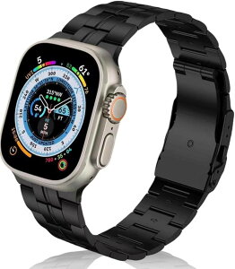 Apple watch �o���h Ultra 3/2/1 �Ή� 49mm Series 10/9/8/7/6/5/4/SE 46/45/44mm ������� �A�b�v���E�H�b�` �`�^�j�E�� �`�^�� �E���g���o���h �X�|�[�c �����Y (�u���b�N)