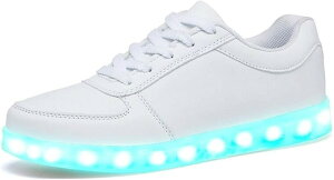 �i�C�g ���� �����Y ���f�B�[�X �L�b�Y LED �X�j�[�J�[ 19.5cm �` 29cm 7�F+4�p�^�[������ 11�ʂ� USB �[�d�� 43 27-27.5cm �z���C�g (�z���C�g, 27.0�`27.5 cm)
