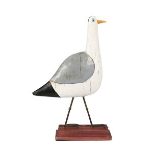 ダルトン(Dulton) ザ ガルズ C 呆けた鳥と過ごす気ままな時間 カモメ ポリレジン オブジェ 置き物 海岸 ビーチ 高さ37cm 幅23.5cm 奥行90cm NB-0605C