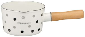 スケーター(Skater) ホーロー 両口 ミルクパン 片手鍋 13cm 0.8L ジブリ となりのトトロ まっくろくろすけ ENMP2-A