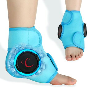 Comfytemp 足首アイシング サポーター 大口径15cm氷嚢*2 スポーツ用 アイスバッグ 足首固定用サポーター 冷温両用バッグ アイシング用品 通気性 繰り返し利用 足首サポーター スポーツ 結露な