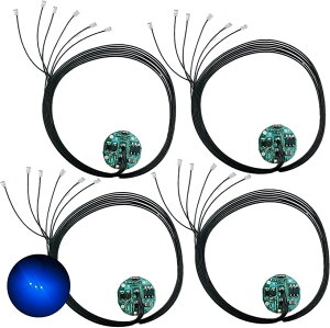 LED ���C�X�C�b�` ���[�h�� 6�{ �d�� 4�Z�b�g �_�� �_�� �{�^���d�r CR927�Ή� �͌^ �v�����f�� �t�B�M���A �W�I���} ���C�g �ɏ� (�u���[ 6)