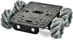 OSOYOO ���J�i���z�C�[�� ���{�b�g�J�[�V���[�V 4WD 80mm DC12V���[�^�[ Arduino Raspberry Pi micro bit�K�p 360°�S�����ړ�Omni directional DIY