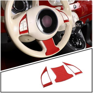 FOR FIAT 500 2011-2019�N�K�p �J�[�{���t�@�C�o�[�X�^�C���̎ԓ�����ъO�������g�����L�b�g 3 �� �Y�f�@�ۂ̃e�N�X�`�� (�� - �Y�f�@�ۂ̃e�N�X�`��, �X�^�C�� 3)