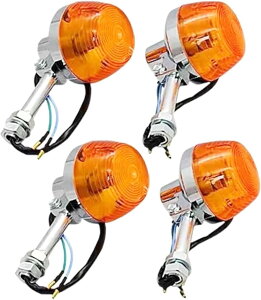 �݊��i�o�C�N �E�C���J�[ CB ���P�x �I�����W �A���o�[ 12V �ėp CB250T CB400F CL350 4�� �Z�b�g �����O�X�e�[ (�����O�X�e�[)