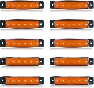 �T�C�h �}�[�J�[ led 12v 24v ���p 6�A �}�[�J�[�����v �g���b�N ���C�g �Ɩ� 10�� �Z�b�g �A���o�[ (�A���o�[)
