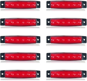 �݊��i�T�C�h �}�[�J�[ led 12v 24v ���p 6�A �}�[�J�[�����v �g���b�N ���C�g �Ɩ� 10�� �Z�b�g ���b�h �� (���b�h)
