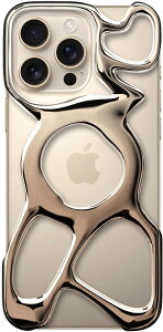 iPhone AM Emptiness Case MagSafe�Ή� �y�� �������^���f�U�C�� (�f�U�[�g�S�[���h, iPhone 16 Pro Max)