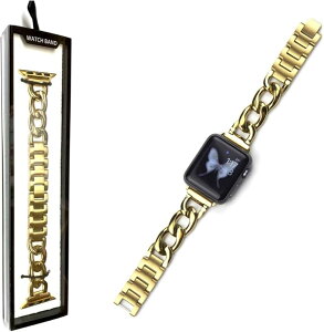 Apple watch �`�F�[���o���h ������� �A�b�v���E�H�b�` ���v �x���g/�X�e�����X �V���o�[ Series 10 9 8 7 6 5 4 Ultra ���f�B�[�X �����Y �M�t�g (�S�[���h, 40mm 41mm 42mm)