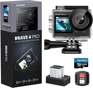 �A�N�V�����J���� 4K 20MP�𑜓x �^�b�`�p�l���� 40M�h�� EIS��Ԃ�␳ �O���}�C�N�Ή� WiFi���� HDMI�o�� 5�{�Y�[�� 1350mAhx2 �����R���t�� 170�x�L�p