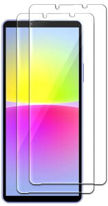 2���Z�b�g�t�B���� Xperia 10 V SO-52D / SOG11 �Ή� �K���X�t�B���� �ی�t�B���� ���� ������ ������ ���{�� ���Ɏq �d�x10H 2.5D���E���h�G�b�W