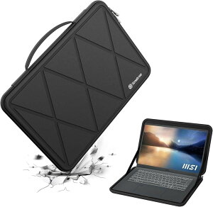�݊��i �n�[�hEVA�ی�X���[�u�P�[�X 15.6�C���` MSI Prestige A11SC�V���[�Y A10SC�V���[�Y�m�[�h�p�\�R�����[�P�[�X �h���X���[�u M84 (Black, For MSI 15.6�C���`�iM84�j)
