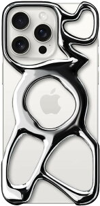 iPhone AM Emptiness Case MagSafe�Ή� �y�� �������^���f�U�C�� (�V���C�j�[�V���o�[, iPhone 16 Pro)