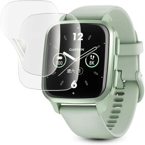 �A���`�O���A 2���Z�b�gFor GARMIN �K�[�~�� Venu Sq 2/Venu Music�p �t�B���� ��p ��K���X TPU�S�ʕی�/�L�Y�����C��/�@�ׂȃ^�b�`/�C�A�[��/�����^0.15mm �ی�t�B���� (HCU-9CI-365)