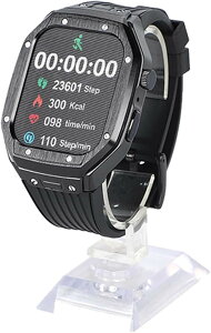 �݊��i �݊� �A�b�v���E�H�b�` Apple Watch series 9/8/7/6/SE 44/45���� �ی�P�[�X �o���h ��̌^ �ϏՌ� �h�� (�u���b�N/�u���b�N, �����T�C�Y)
