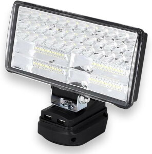 �݊��i �݊� Makita�p LED ���[�N���C�g �o�b�e���[�쓮�� �}�L�^�p �ЊO�i 180W USB �[�d �|�[�g �t�� �t���b�h���C�g �����^�����C�g ������ DIY �W���� ��� �h�� �L�����v ��ނ� �Ɩ� �h�� (�N