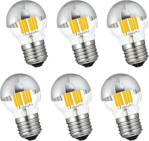 ���^�� LED�V���o�[�{�[�������v ��ʓd��60W�`���� 6W �t�B�������gLED�d�� G45 110V E26���� 2700K�d���F �����N���[�� 6�� (G45-6-H)