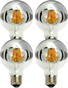 KY LEE LED�t�B�������g�d�� ����G80 2700K�d���F LED�d�� 8W 60W���M�d������ ������ �Ɩ� �ԐڏƖ� �����v ���͋C�Ɩ� �����N���[�� �Ƌ��Ɩ� 4���� (G45-6-Q-2)