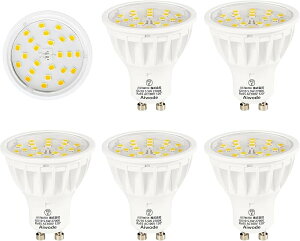 GU10 LED�d�� GU10����LED�X�|�b�g���C�g 5.5W 50-60W�`���� �d���F2700K �񒲌���Ή� RA��85 �L�p120�x ���P�x600LM PSE�F�؍� (�d���F2700K, 6�Z�b�g)