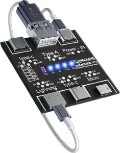 ���C�r�G�� �ȒP���� USB Cable Checker LED�C���W�P�[�^�[���� �����s�ǂ��u���Ɋm�F (�u���b�N)