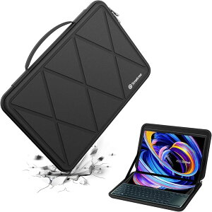 �݊��i �n�[�hEVA�ی�X���[�u�P�[�X 14�C���` ASUS Zenbook Duo UX482 Vivobook Flip TP470/TM420 ���b�v�g�b�v�p �n�[�h�P�[�X (Black, For ASUS 14�C���`�iM59-2�j)