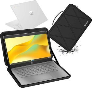 �݊��i �n�[�hEVA�ی�X���[�u�P�[�X 14�C���` HP Chromebook 14a-ne0047nr ���b�v�g�b�v��p�n�[�h�P�[�X �h�� 360�x�ϏՌ� M67 (Black, For HP 14�C���`�iM67�j)