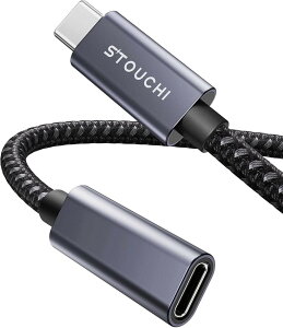 USB Type-C �����P�[�u�� 0.5MPD100W/5A�}���[�d�E10Gbps�����]���E4K@60Hz�f���o��USB 3.2 Gen2 Thunderbolt 3�Ή� �o����Type-C (�O���[, 0.5M)